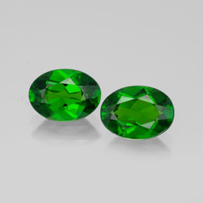 Pedras preciosas de diopsídio de cromo verde natural de  ct, corte oval, VS