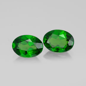 Pedras preciosas de diopsídio de cromo verde natural de  ct, corte oval, VS