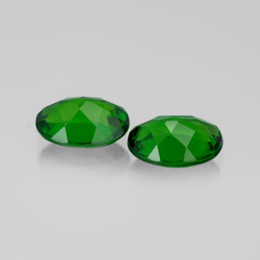 Pedras preciosas de diopsídio de cromo verde natural de  ct, corte oval, VS