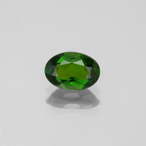 Diopsídio de cromo verde natural 0,75ct, corte oval, VS