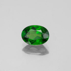 Diopsídio de cromo verde natural 0,86ct, corte oval, VS-SI