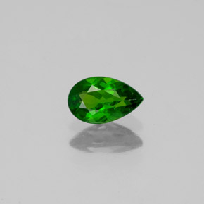 Diopsídio de cromo verde natural 0,41ct, formato de pêra, VS
