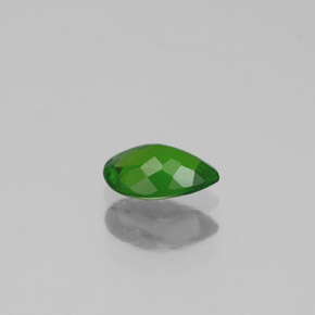 Diopsídio de cromo verde natural 0,41ct, formato de pêra, VS