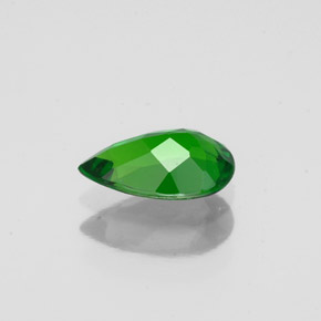 Diopsídio de cromo verde natural 0,71ct, formato de pêra, VS