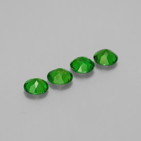 Pedras preciosas de diopsídio de cromo verde natural de  ct, corte redondo, VS