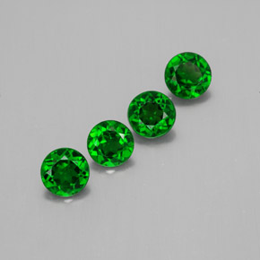 Pedras preciosas de diopsídio de cromo verde natural de  ct, corte redondo, VVS-VS