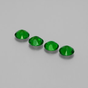Pedras preciosas de diopsídio de cromo verde natural de  ct, corte redondo, VVS-VS