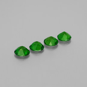 Pedras preciosas de diopsídio de cromo verde natural de  ct, corte redondo, VS