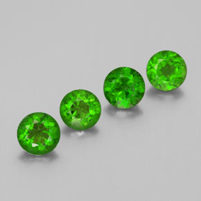 Pedras preciosas de diopsídio de cromo verde natural de  ct, corte redondo, VS-SI