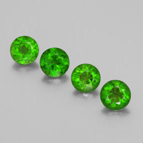 Pedras preciosas de diopsídio de cromo verde natural de  ct, corte redondo, VS-SI