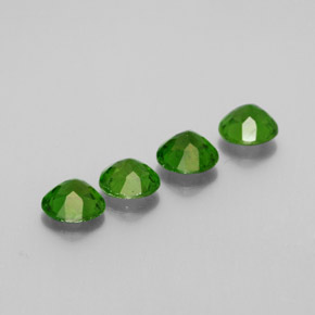 Pedras preciosas de diopsídio de cromo verde natural de  ct, corte redondo, VS-SI