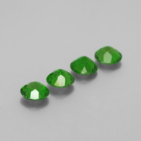 Pedras preciosas de diopsídio de cromo verde natural de  ct, corte redondo, VS