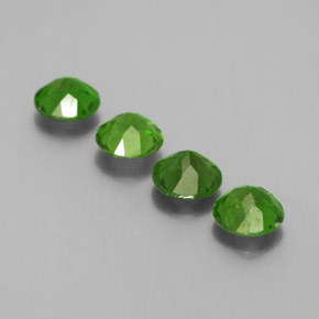 Pedras preciosas de diopsídio de cromo verde natural de  ct, corte redondo, VS