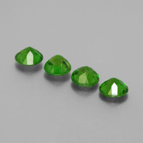 Pedras preciosas de diopsídio de cromo verde natural de  ct, corte redondo, VS