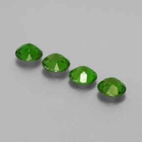 Pedras preciosas de diopsídio de cromo verde natural de  ct, corte redondo, VS