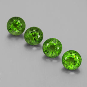 Pedras preciosas de diopsídio de cromo verde natural de  ct, corte redondo, VVS-VS