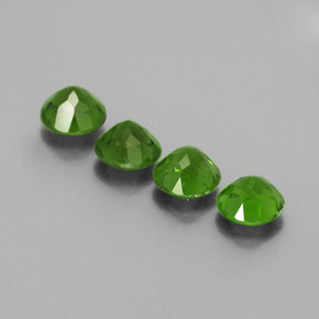 Pedras preciosas de diopsídio de cromo verde natural de  ct, corte redondo, VVS-VS