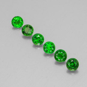 Pedras preciosas de diopsídio de cromo verde natural de  ct, corte redondo, VS-SI