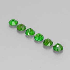 Pedras preciosas de diopsídio de cromo verde natural de  ct, corte redondo, VS-SI
