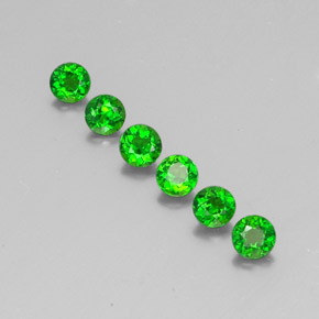 Pedras preciosas de diopsídio de cromo verde natural de  ct, corte redondo, VS