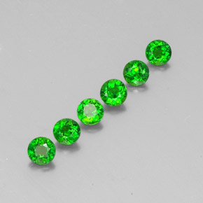 Pedras preciosas de diopsídio de cromo verde natural de  ct, corte redondo, VS
