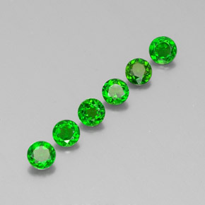Pedras preciosas de diopsídio de cromo verde natural de  ct, corte redondo, VS
