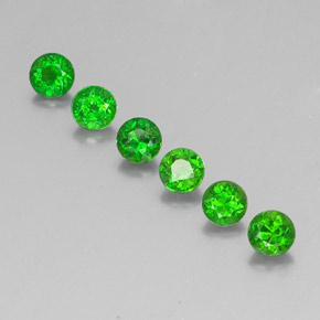 Pedras preciosas de diopsídio de cromo verde natural de  ct, corte redondo, VS-SI