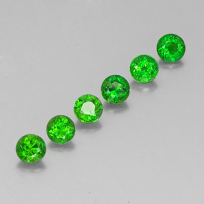 Pedras preciosas de diopsídio de cromo verde natural de  ct, corte redondo, VS-SI