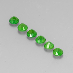 Pedras preciosas de diopsídio de cromo verde natural de  ct, corte redondo, VS-SI