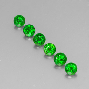 Pedras preciosas de diopsídio de cromo verde natural de  ct, corte redondo, VS