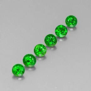 Pedras preciosas de diopsídio de cromo verde natural de  ct, corte redondo, VS