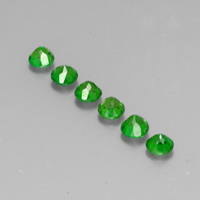 Pedras preciosas de diopsídio de cromo verde natural de  ct, corte redondo, VS
