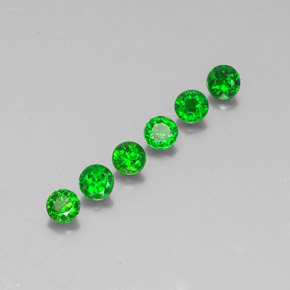 Pedras preciosas de diopsídio de cromo verde natural de  ct, corte redondo, VS