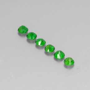 Pedras preciosas de diopsídio de cromo verde natural de  ct, corte redondo, VS