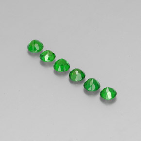 Pedras preciosas de Diopsídio de Cromo Verde natural de  ct, Corte Redondo, VS-SI