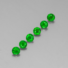 Pedras preciosas de diopsídio de cromo verde natural de  ct, corte redondo, VS