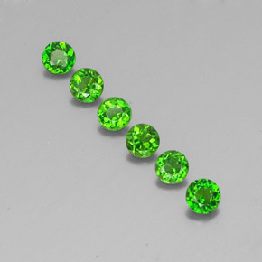 Pedras preciosas de diopsídio de cromo verde natural de  ct, corte redondo, VS