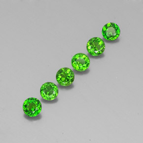 Pedras preciosas de diopsídio de cromo verde natural de  ct, corte redondo, VS