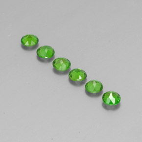 Pedras preciosas de diopsídio de cromo verde natural de  ct, corte redondo, VS
