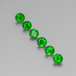 Pedras preciosas de diopsídio de cromo verde natural de  ct, corte redondo, VS-SI