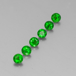 Pedras preciosas de diopsídio de cromo verde natural de  ct, corte redondo, VS-SI