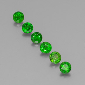 Pedras preciosas de diopsídio de cromo verde natural de  ct, corte redondo, VS