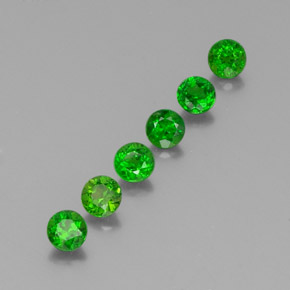 Pedras preciosas de diopsídio de cromo verde natural de  ct, corte redondo, VS