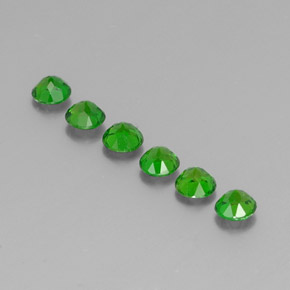 Pedras preciosas de diopsídio de cromo verde natural de  ct, corte redondo, VS