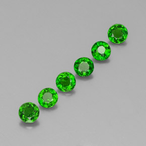 Pedras preciosas de diopsídio de cromo verde natural de  ct, corte redondo, VS