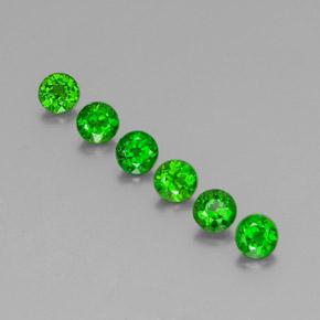 Pedras preciosas de diopsídio de cromo verde natural de  ct, corte redondo, VS