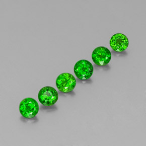 Pedras preciosas de diopsídio de cromo verde natural de  ct, corte redondo, VS