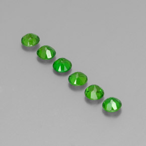 Pedras preciosas de diopsídio de cromo verde natural de  ct, corte redondo, VS