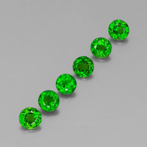 Pedras preciosas de diopsídio de cromo verde natural de  ct, corte redondo, VS