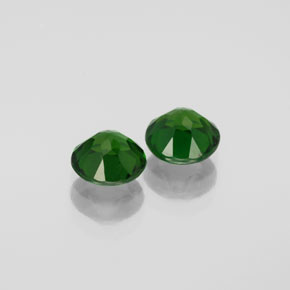 Pedras preciosas de diopsídio de cromo verde natural de  ct, corte redondo, VS